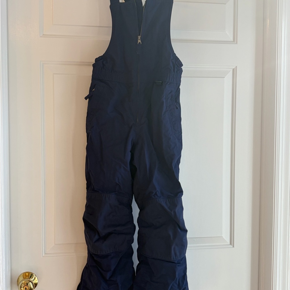 Lands End Navy Blue Snow Bib Overalls